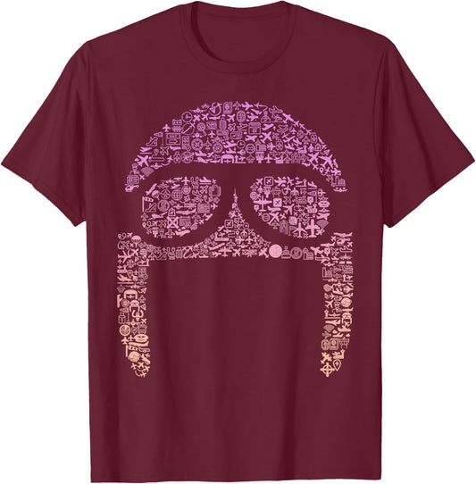 Pilots Hat Silhouette Aviation Enthusiast Gear Pilot T-Shirt - T-Shirt | Maroon