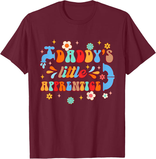 Future Plumber Baby Daddy & Me Daddy's Little Apprentice T-Shirt - T-Shirt | Maroon