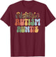 Autism Auntie Proud Autism Aunt Autism Awareness For Aunt T-Shirt - T-Shirt | Maroon