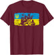Ukrainian Army Solders Support Ukraine Flag Stand with UA T-Shirt - T-Shirt | Maroon