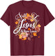 Fall For Jesus He Never Leaves Cute Fall Thanksgiving T-Shirt - T-Shirt | Maroon