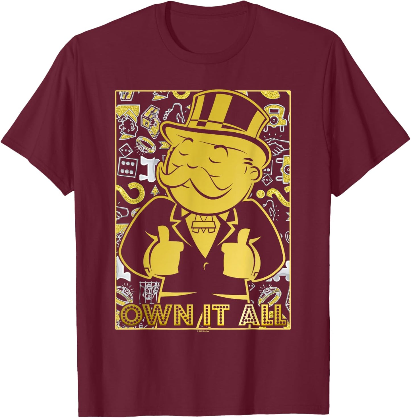 Monopoly Own It All T-Shirt - T-Shirt | Maroon