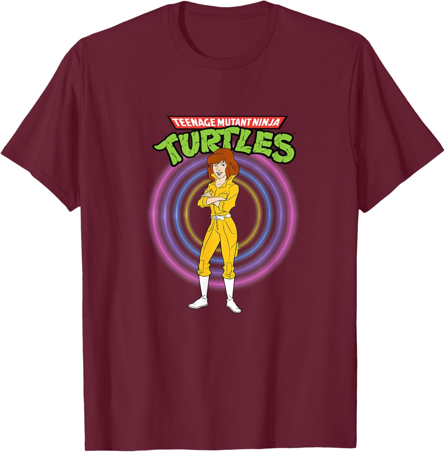 Mademark x Teenage Mutant Ninja Turtles - Original Teenage Mutant Ninja Turtles Classic April O'Neil T-Shirt - T-Shirt | Maroon