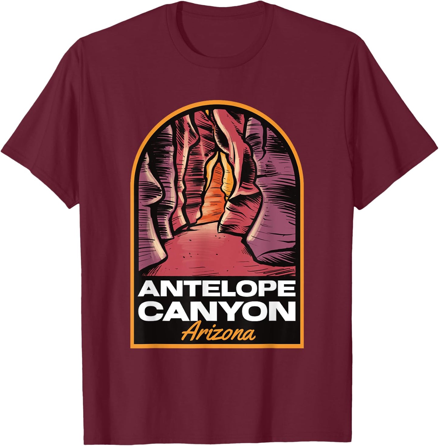 Antelope Canyon Arizona Vintage T-Shirt - T-Shirt | Maroon