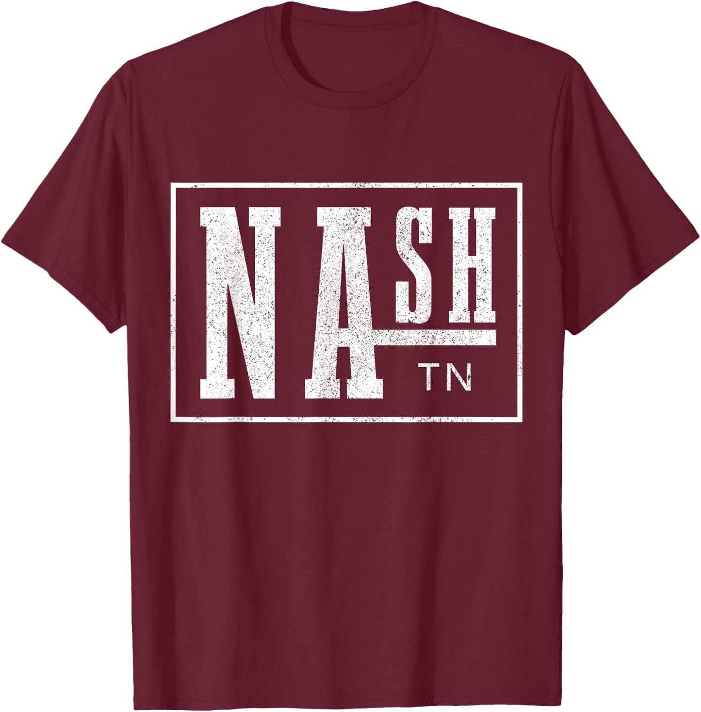 Nashville Tennessee Country Music City Vintage Nash TN T-Shirt - T-Shirt | Maroon