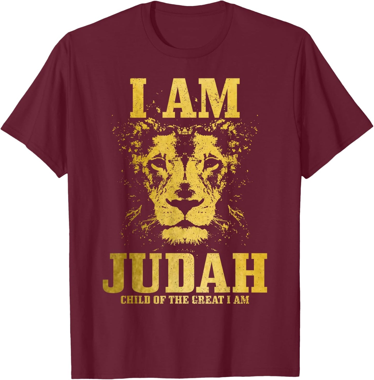 I Am Judah Child Of The Great Lion Israelite Israel Hebrew T-Shirt - T-Shirt | Maroon