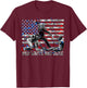 American Flag Patriotic Funny Baseball Umpire Blue Gift T-Shirt - T-Shirt | Maroon