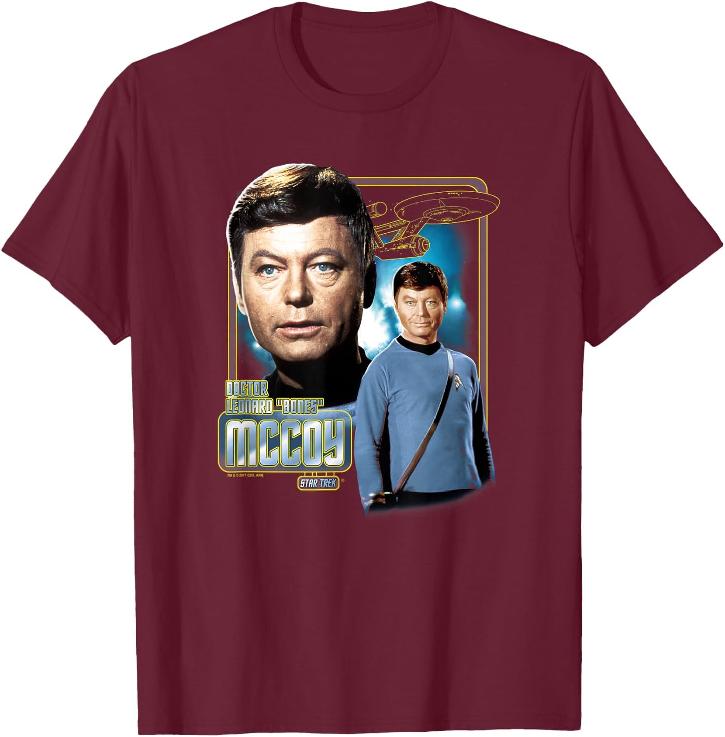 Star Trek Doctor Mccoy T-Shirt - T-Shirt | Maroon