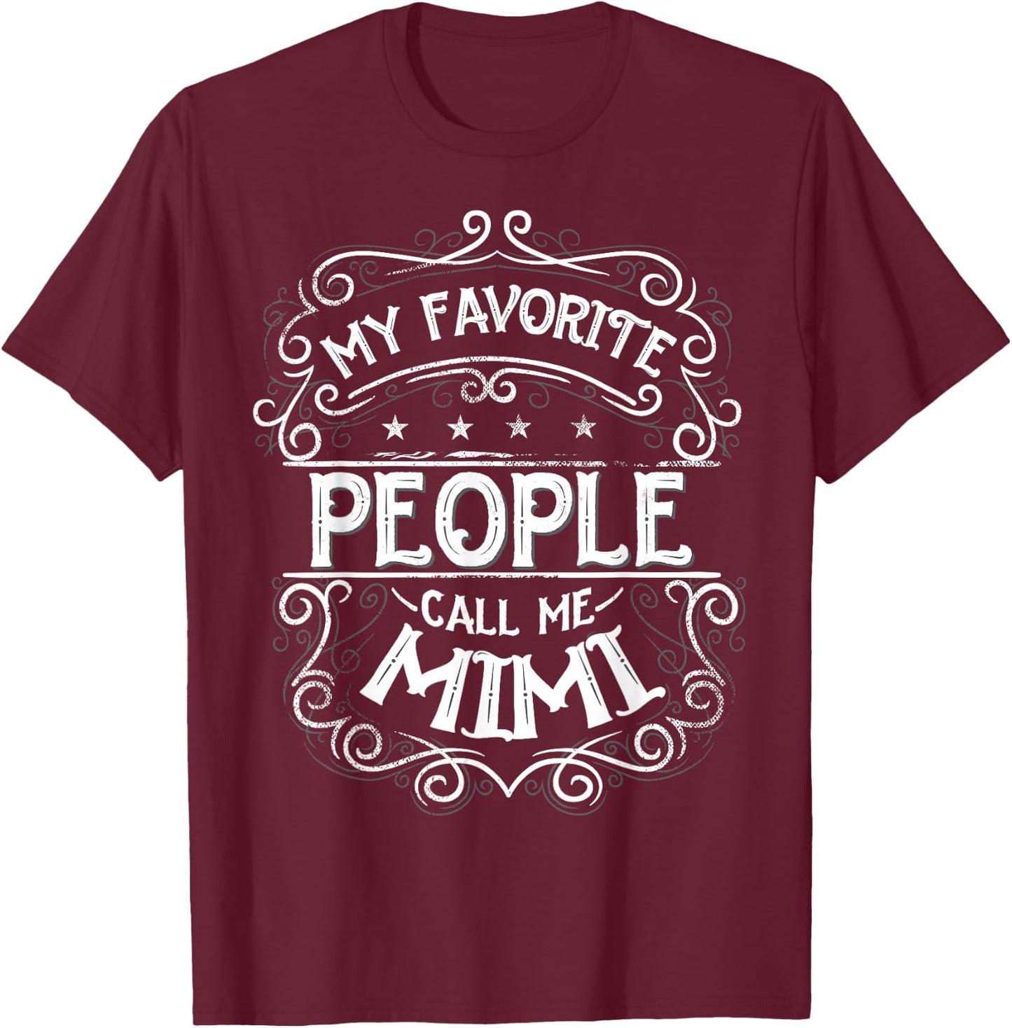 People Call Me Mimi Shirt, Grandma Gifts from Grandchildren T-Shirt - T-Shirt | Maroon