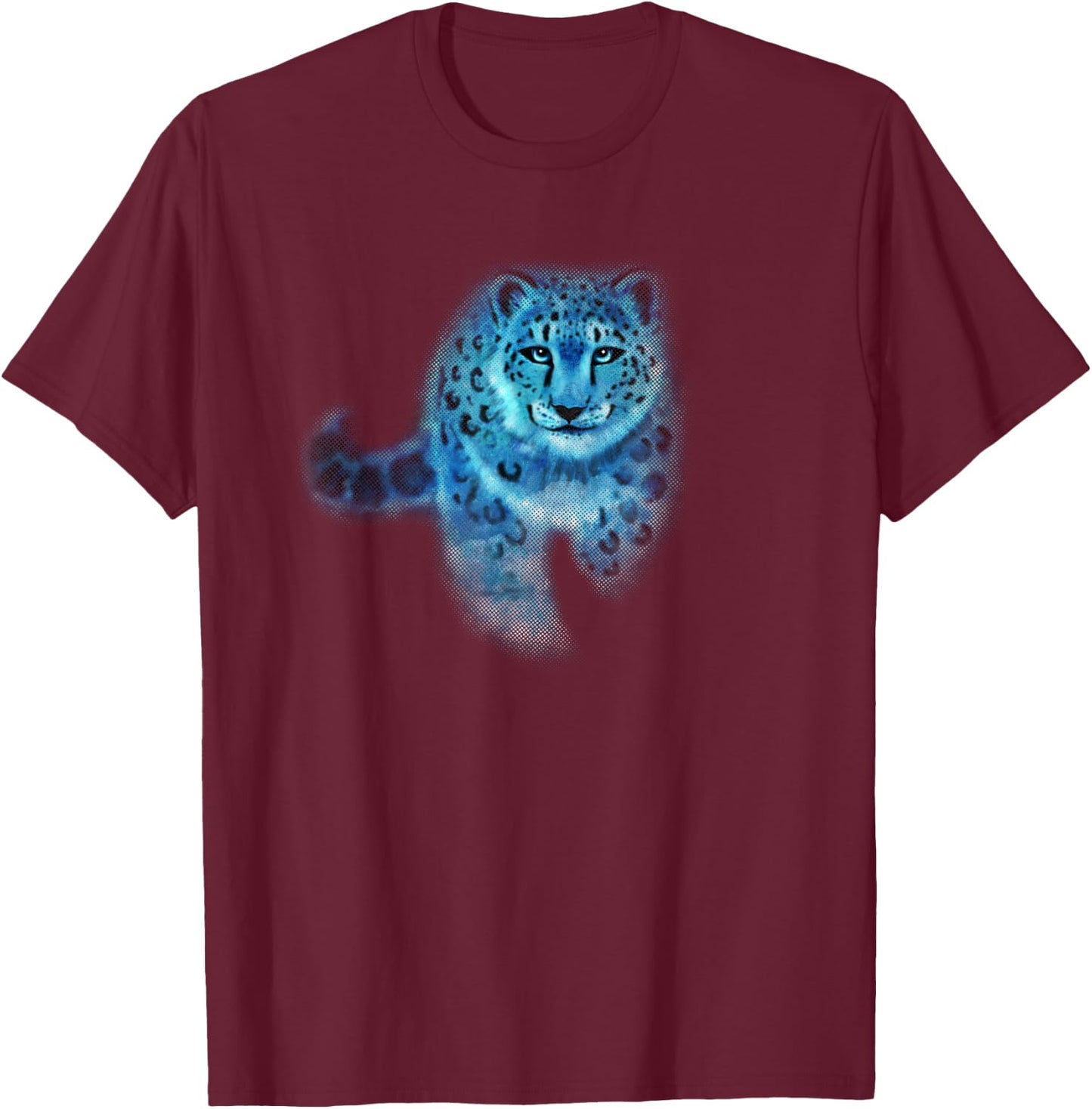 Spirit Snow Leopard T-Shirt - T-Shirt | Maroon
