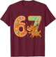 Hilarious 67 Christmas Cookies Rudolph Reindeer Joke T-Shirt - T-Shirt | Maroon