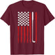 American Flag Golfing Golf Women Men T-Shirt - T-Shirt | Maroon