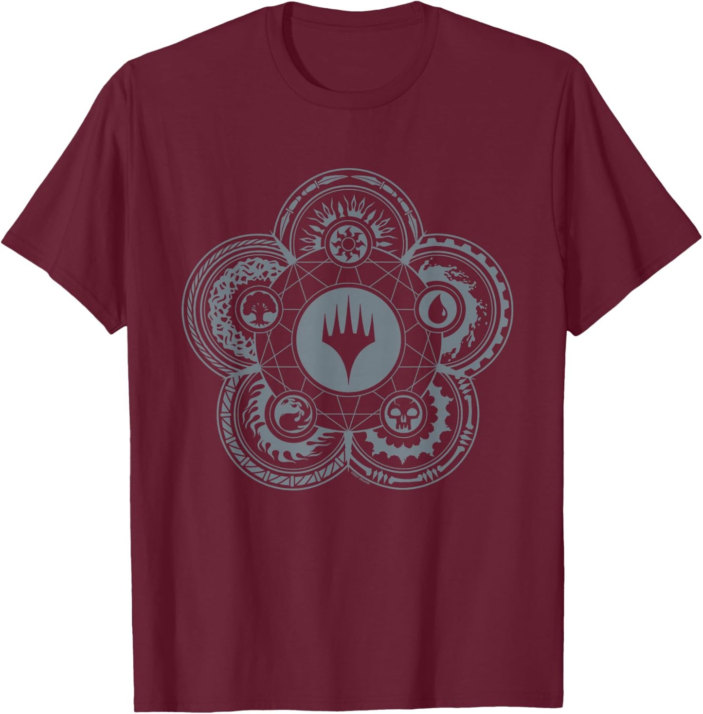 Magic: The Gathering Icon Hieroglyph Small T-Shirt - T-Shirt | Maroon