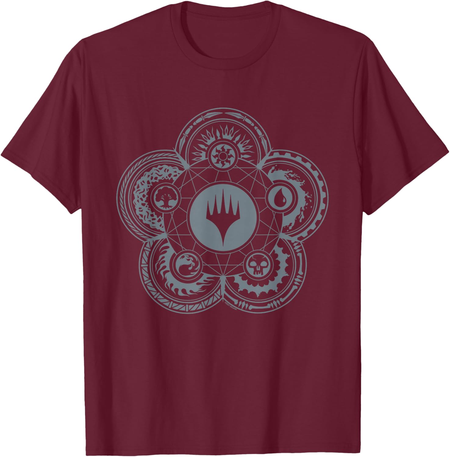 Magic: The Gathering Icon Hieroglyph Small T-Shirt - T-Shirt | Maroon