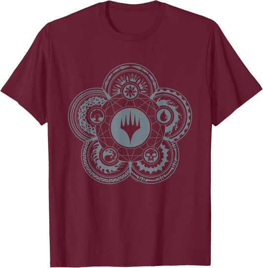 Magic: The Gathering Icon Hieroglyph Small T-Shirt - T-Shirt | Maroon