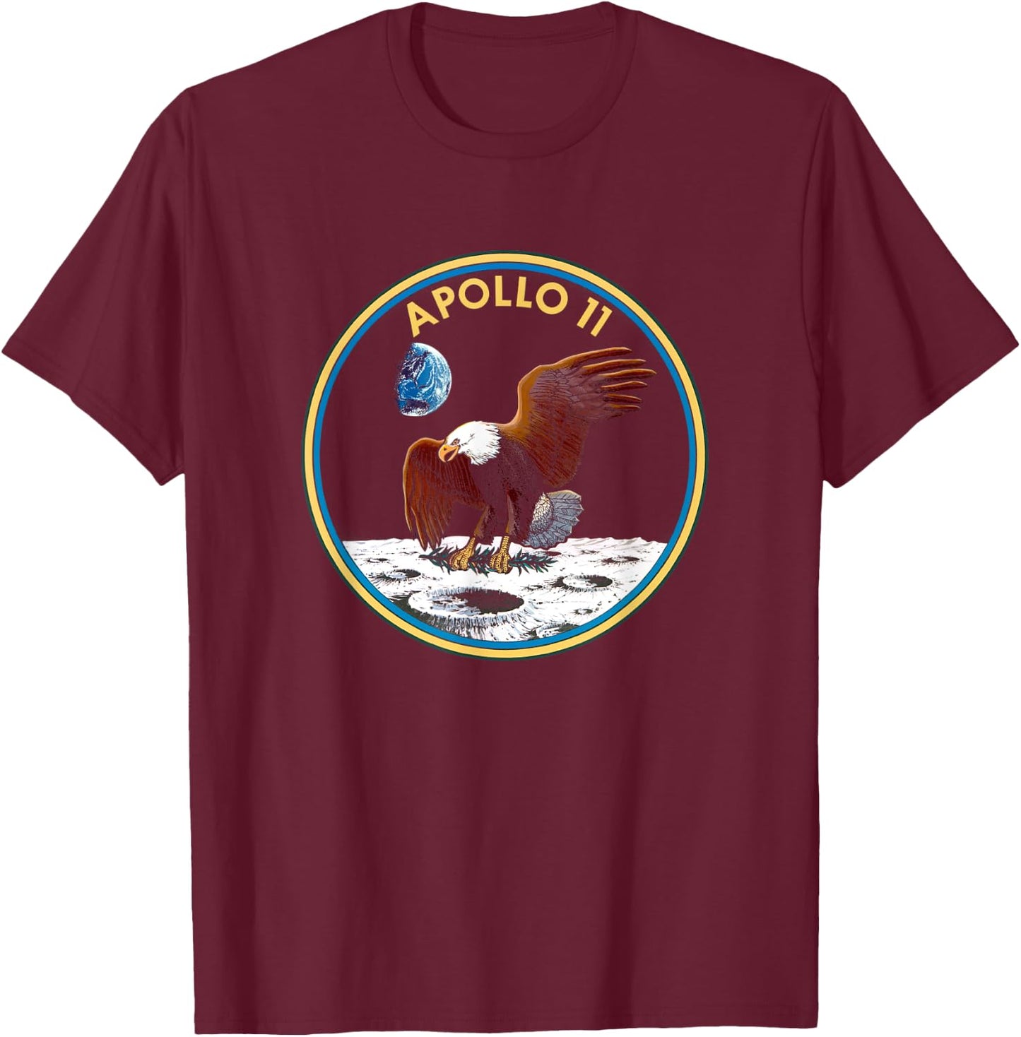NASA Apollo 11 Mission Badge T-Shirt - T-Shirt | Maroon