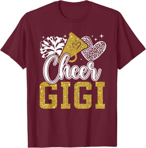 Cheer Gigi Of A Cheerleader Gigi Grandma Cheerleading Gigi T-Shirt - T-Shirt | Maroon
