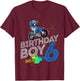 Kids Dirt Bike Rider 6 Years Old Motocross 6th Birthday Boy T-Shirt - T-Shirt | Maroon
