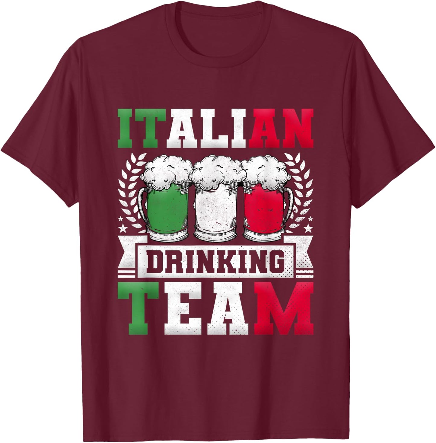 Italian Drinking Team, Beer Day T-Shirt - T-Shirt | Maroon