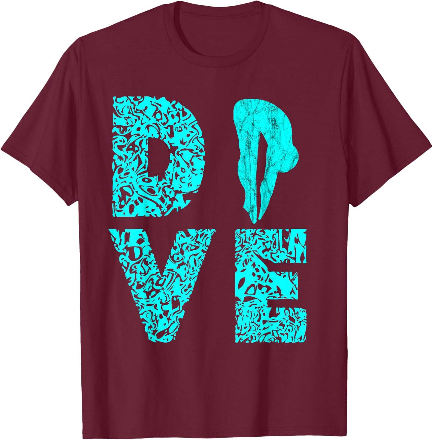 Springboard Diving Water Platform Diver Springboard Dive T-Shirt - T-Shirt | Maroon