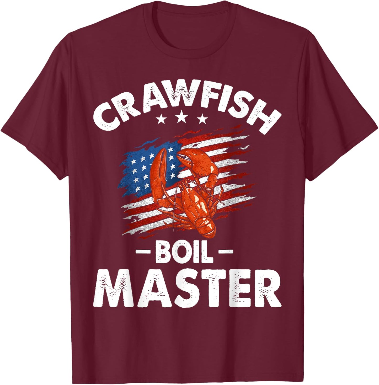 Crawfish Boil Master - Crawfish Boiling Crab Mud Bug T-Shirt - T-Shirt | Maroon