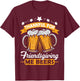 Thankful For Friendsgiving Me Beers Shirt Funny Thanksgiving T-Shirt - T-Shirt | Maroon