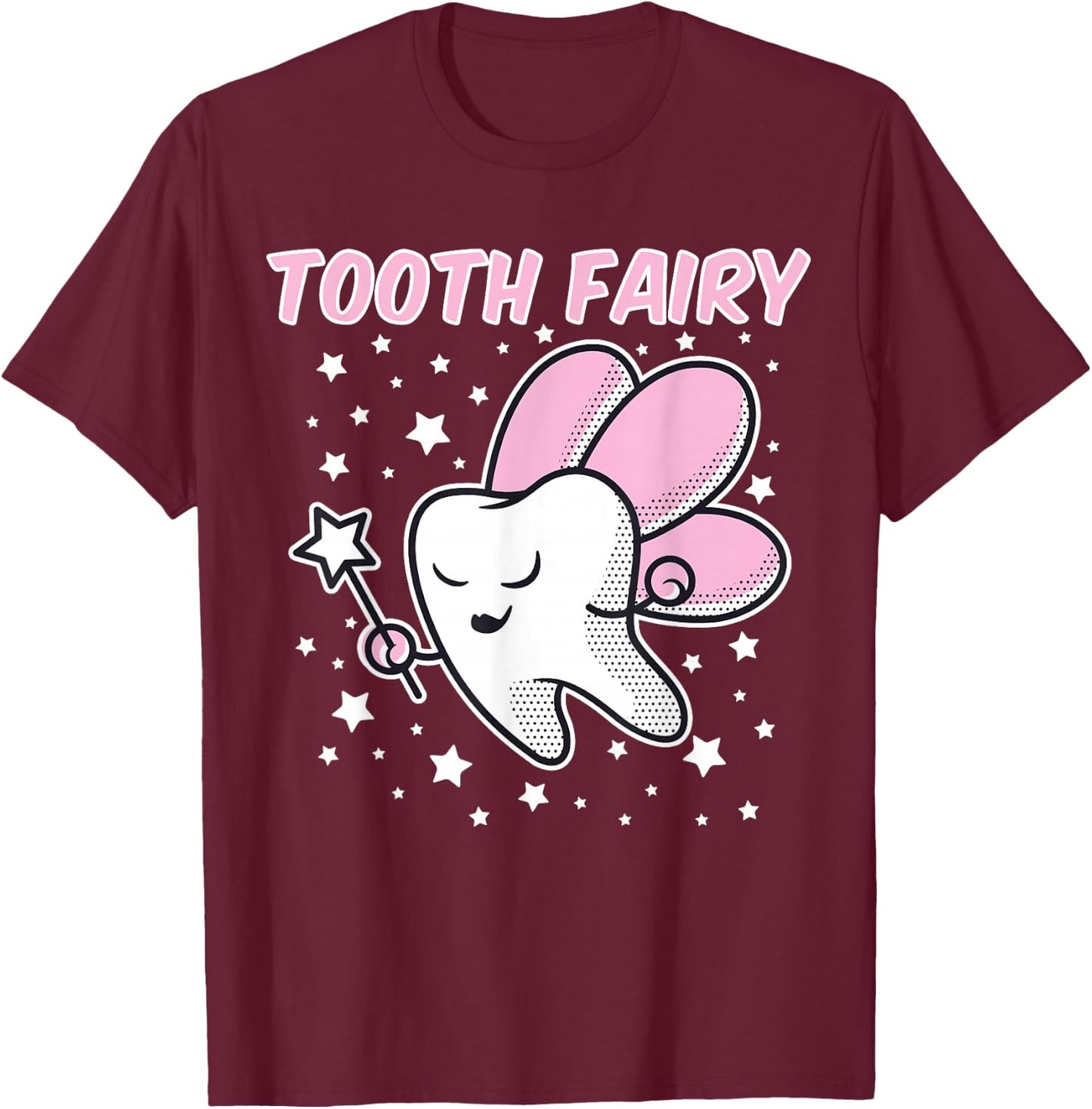 Cute Tooth Fairy Halloween Costume Dental Assistant Dentist T-Shirt - T-Shirt | Maroon