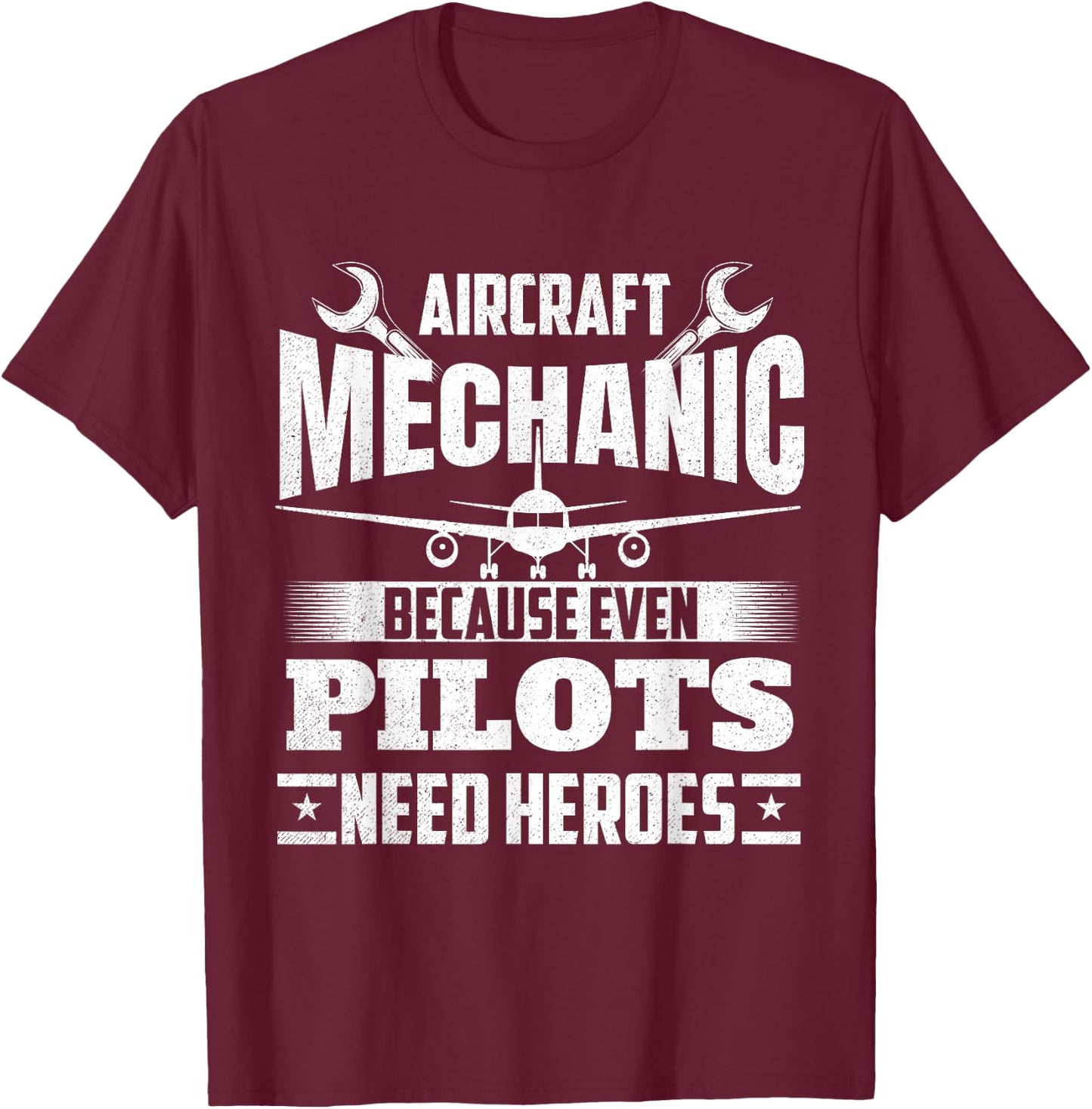 Aircraft Mechanic - Airplane Maintenance Engineer Aviation T-Shirt - T-Shirt | Maroon