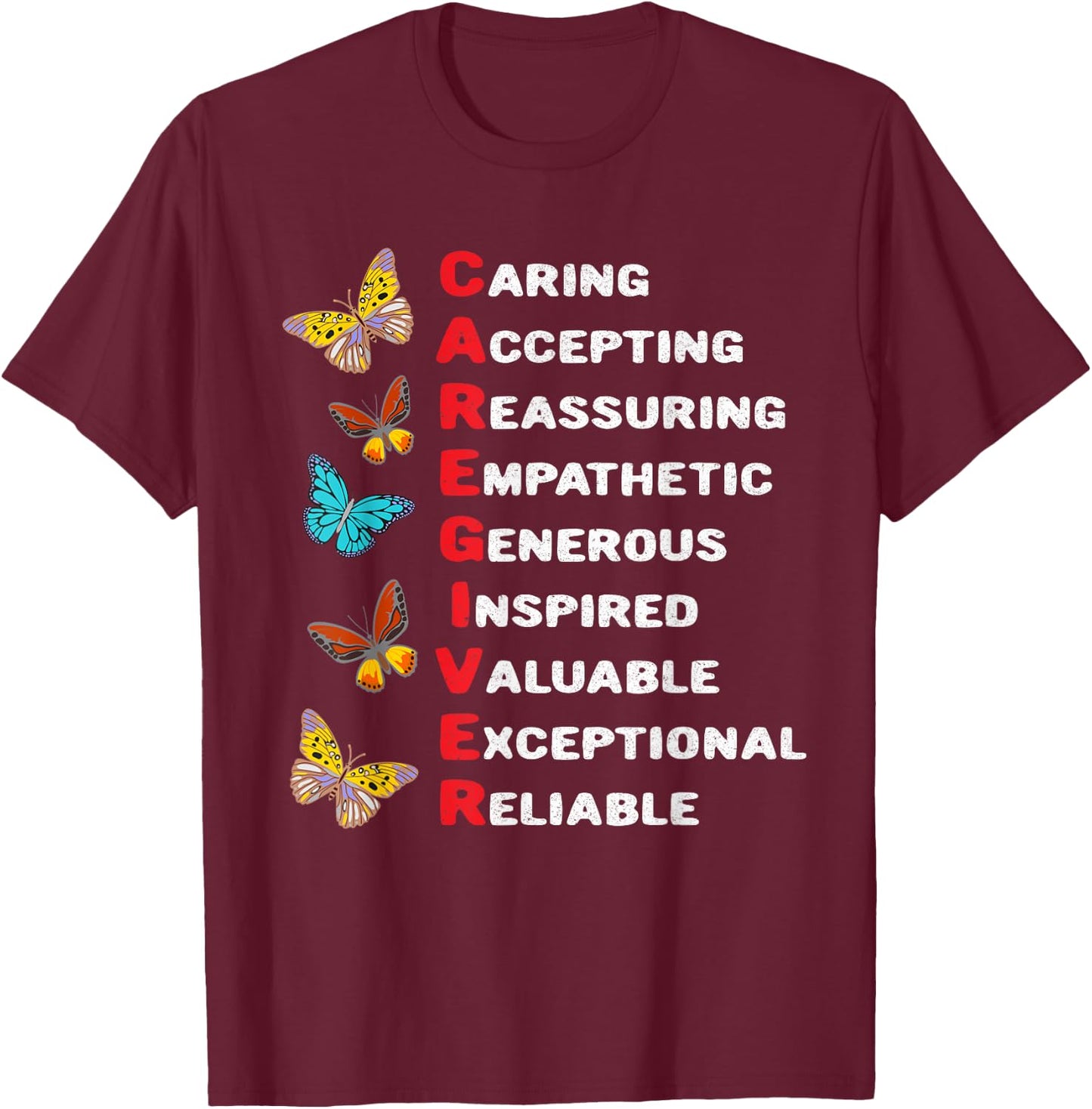 Patient Care Assistant Home Health Worker Caregiver T-Shirt - T-Shirt | Maroon