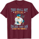 Funny Retro Baseball Thou Shalt Not Steal Unless Beat Throw T-Shirt - T-Shirt | Maroon
