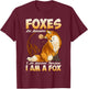 Fox Shirt Foxes Are Awesome Cute Fox Shirt Kids Girls Boys T-Shirt - T-Shirt | Maroon