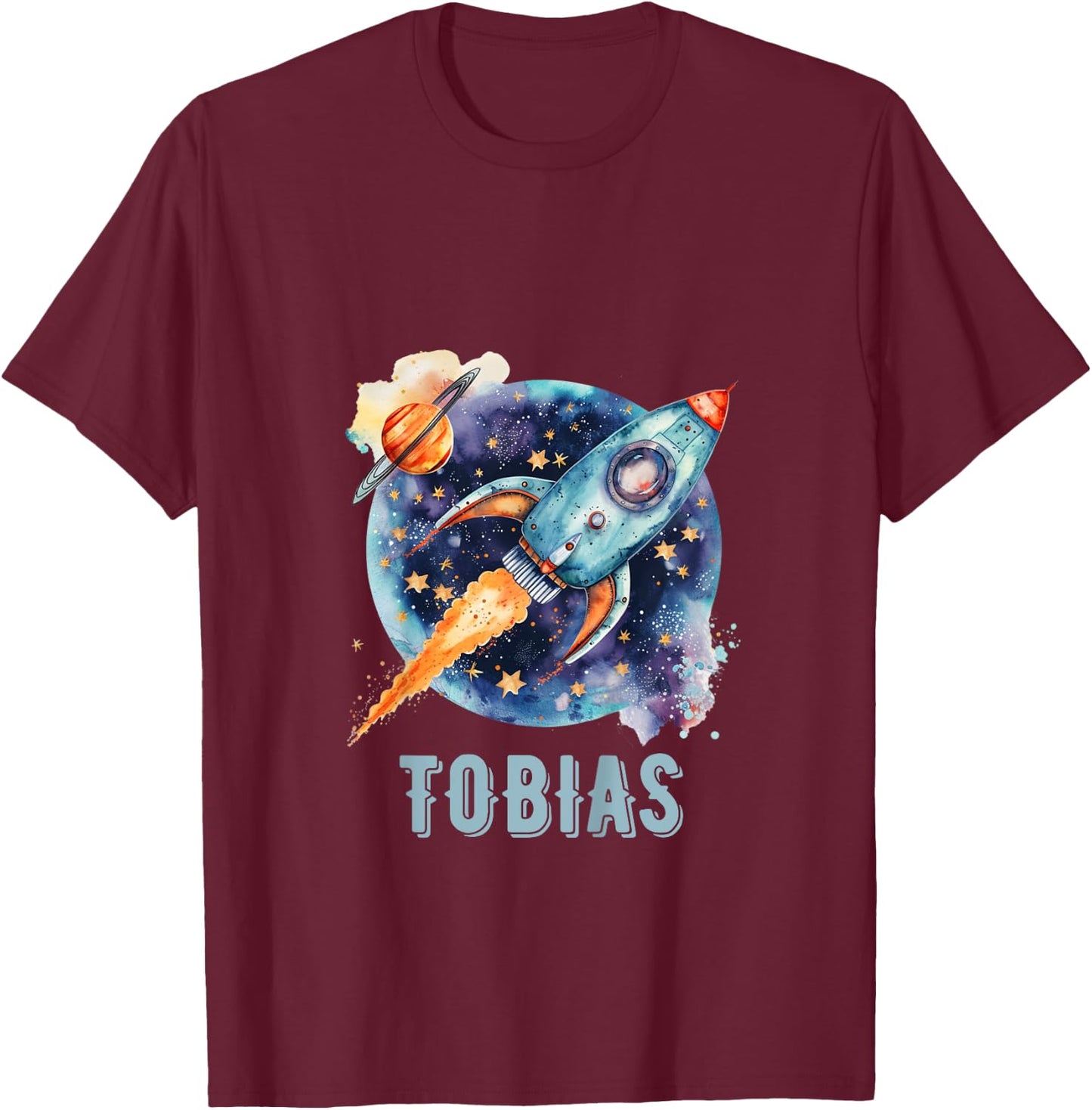 Kids TOBIAS Name Baby Boy Nursery Room Theme Decor Gifts T-Shirt - T-Shirt | Maroon