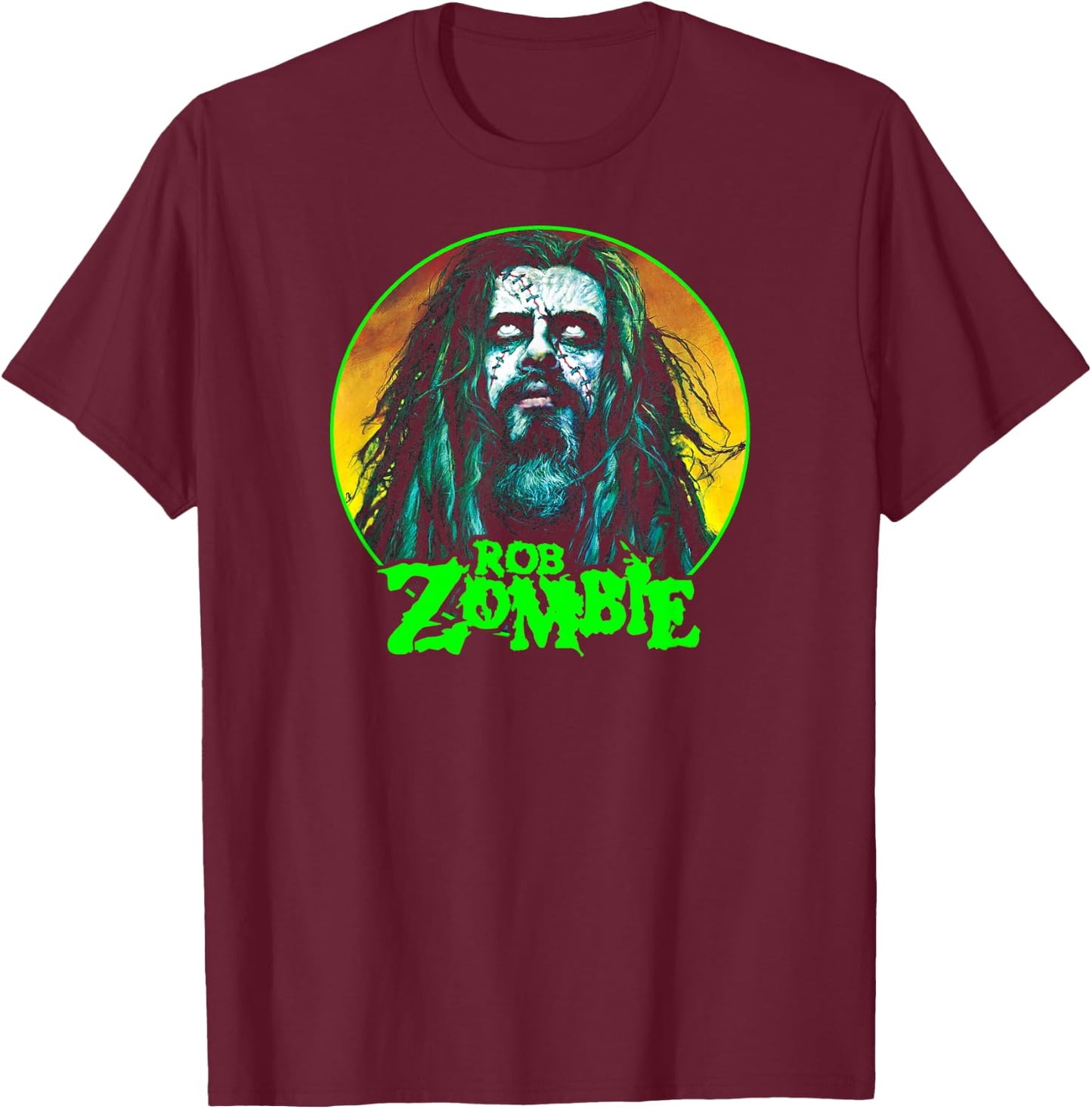 Rob Zombie – Circle Face T-Shirt - T-Shirt | Maroon