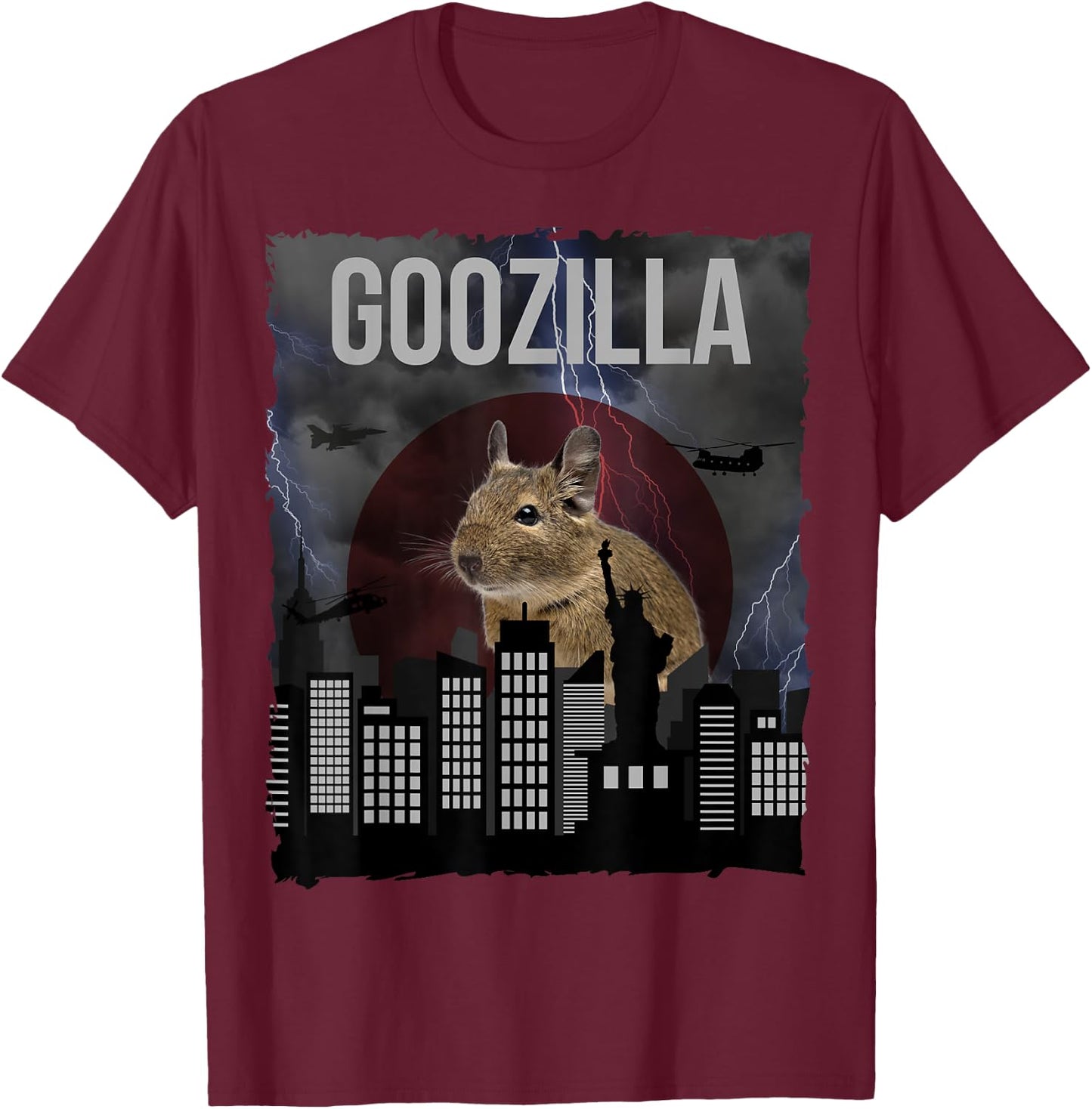 GOOZILLA | Funny Degu Saying | Octodon Degus Accessory T-Shirt - T-Shirt | Maroon