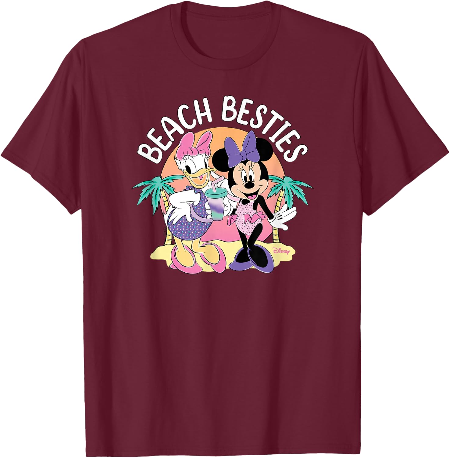 Disney - Minnie Daisy Beach Besties T-Shirt - T-Shirt | Maroon