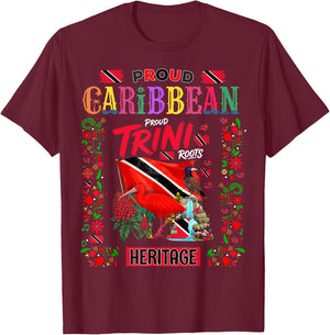 Trinidad Flag Outfit Idea Trinidad & Tobago Themed T-Shirt - T-Shirt | Maroon