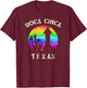 Boca Chica Texas Starship Cool Retro T-Shirt - T-Shirt | Maroon