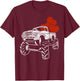 Monster Truck with Hearts Gift Boy Happy Valentine's Day T-Shirt - T-Shirt | Maroon