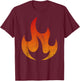 FIRE Flame Costume Halloween LIT Burning Flame T-Shirt - T-Shirt | Maroon
