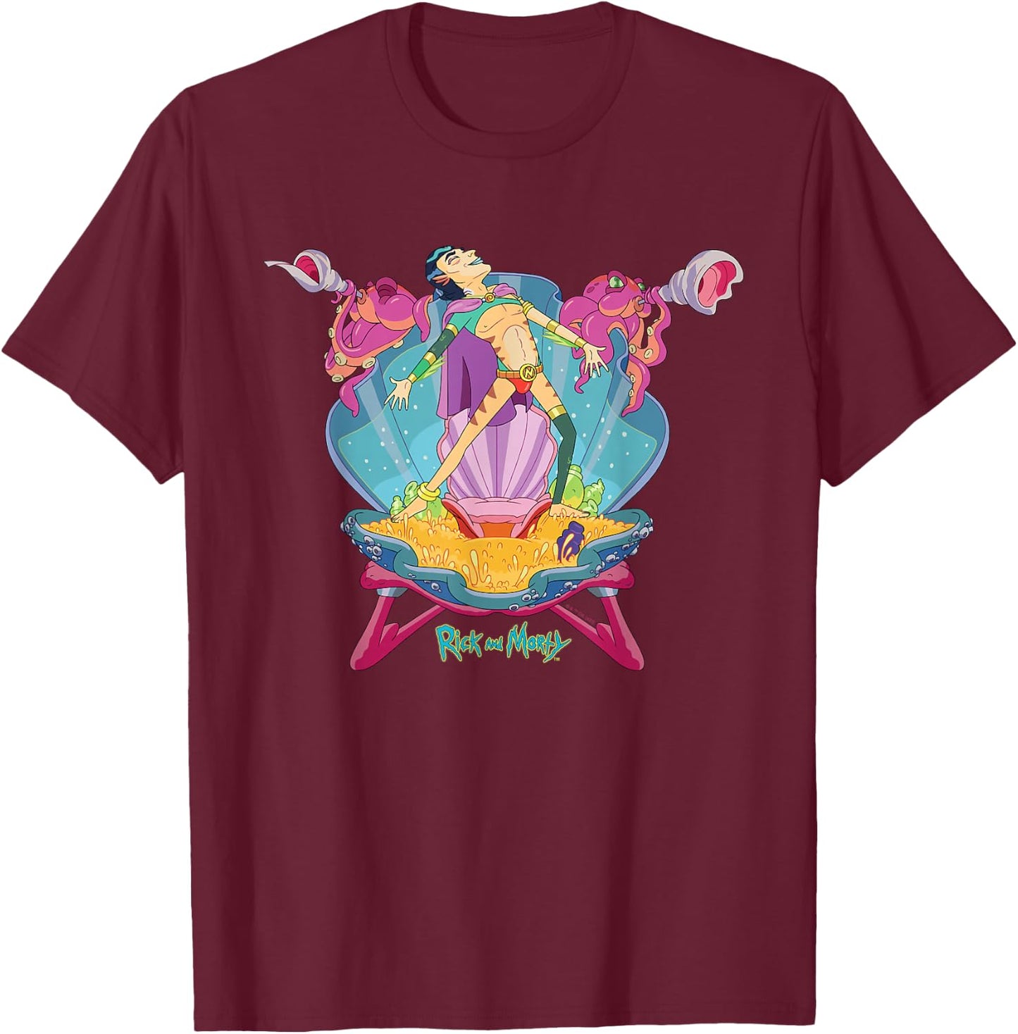 Rick and Morty Fabulous Mr. Nimbus T-Shirt - T-Shirt | Maroon