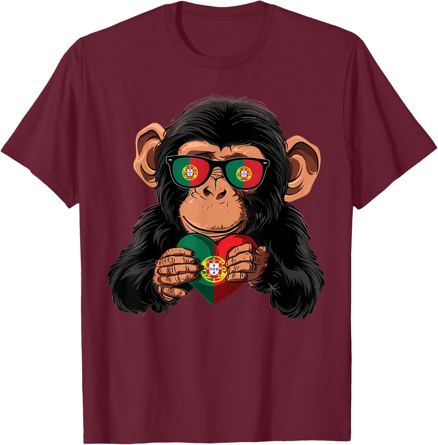 Portugal Flag Portuguese Pride Portuguese Roots Portugal T-Shirt - T-Shirt | Maroon