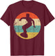 Surfer Silhouette Retro Surfing T-Shirt - T-Shirt | Maroon