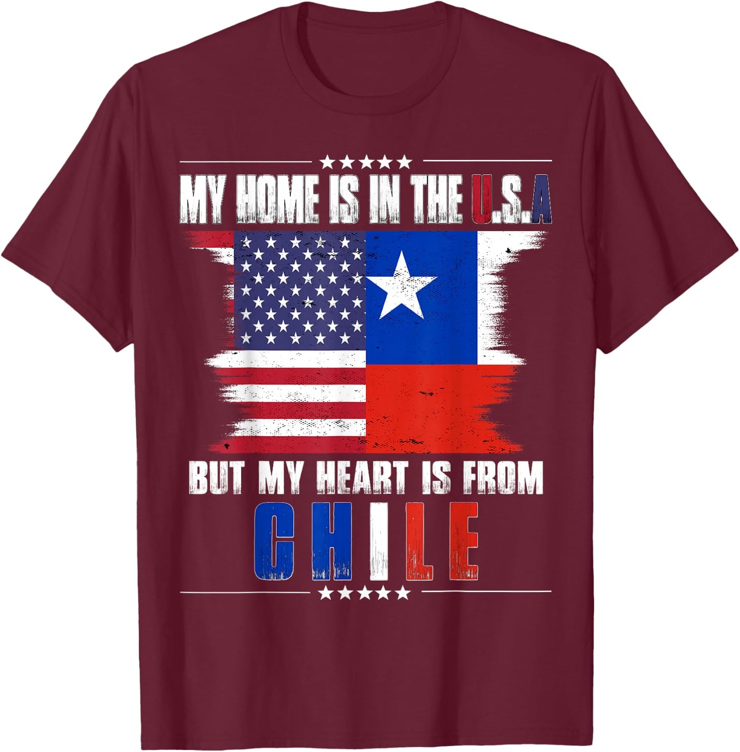 American Grown Patriot Chilean American from Chile T-Shirt - T-Shirt | Maroon