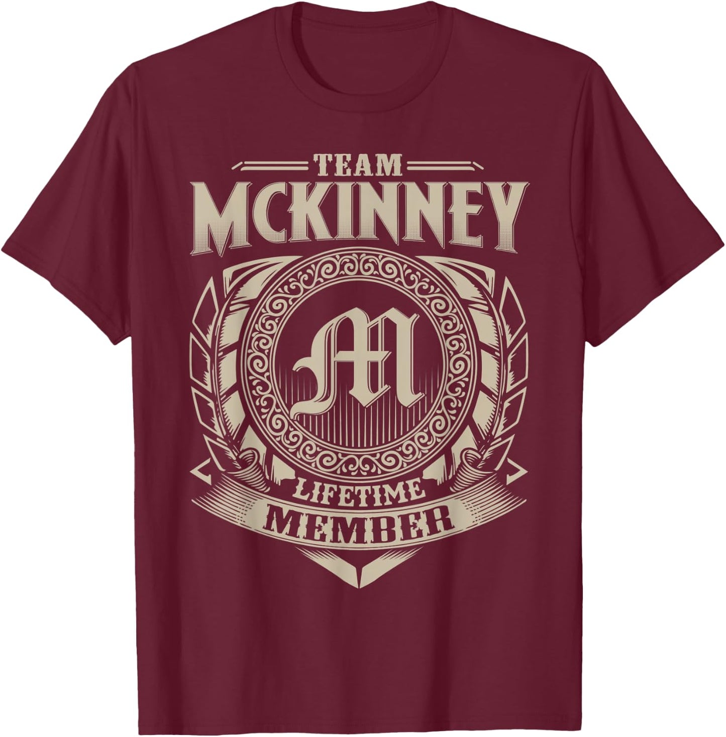 Team MCKINNEY Lifetime Member Vintage MCKINNEY Family T-Shirt - T-Shirt | Maroon