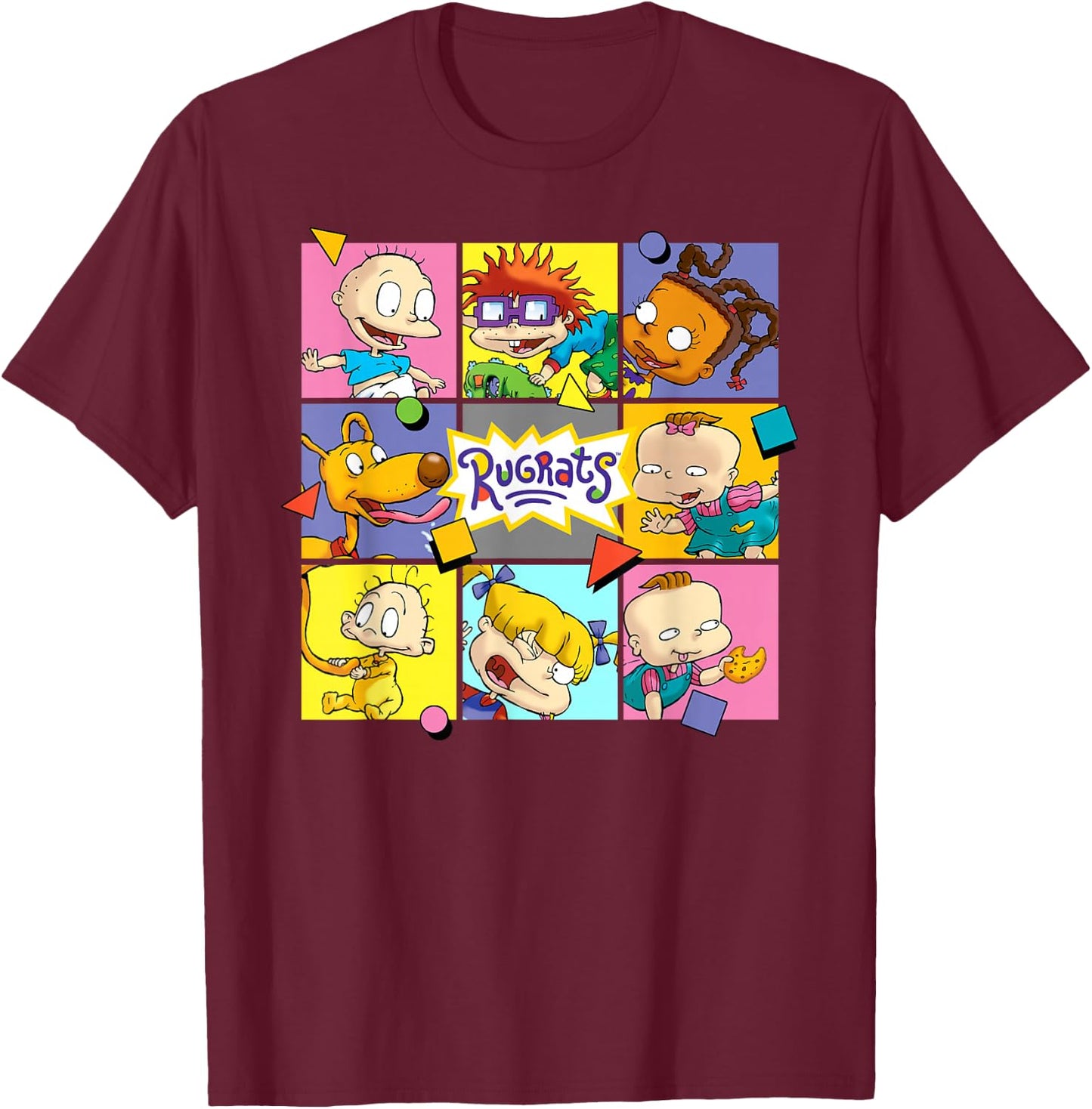 Rugrats - Tommy and Friends Box T-Shirt - T-Shirt | Maroon