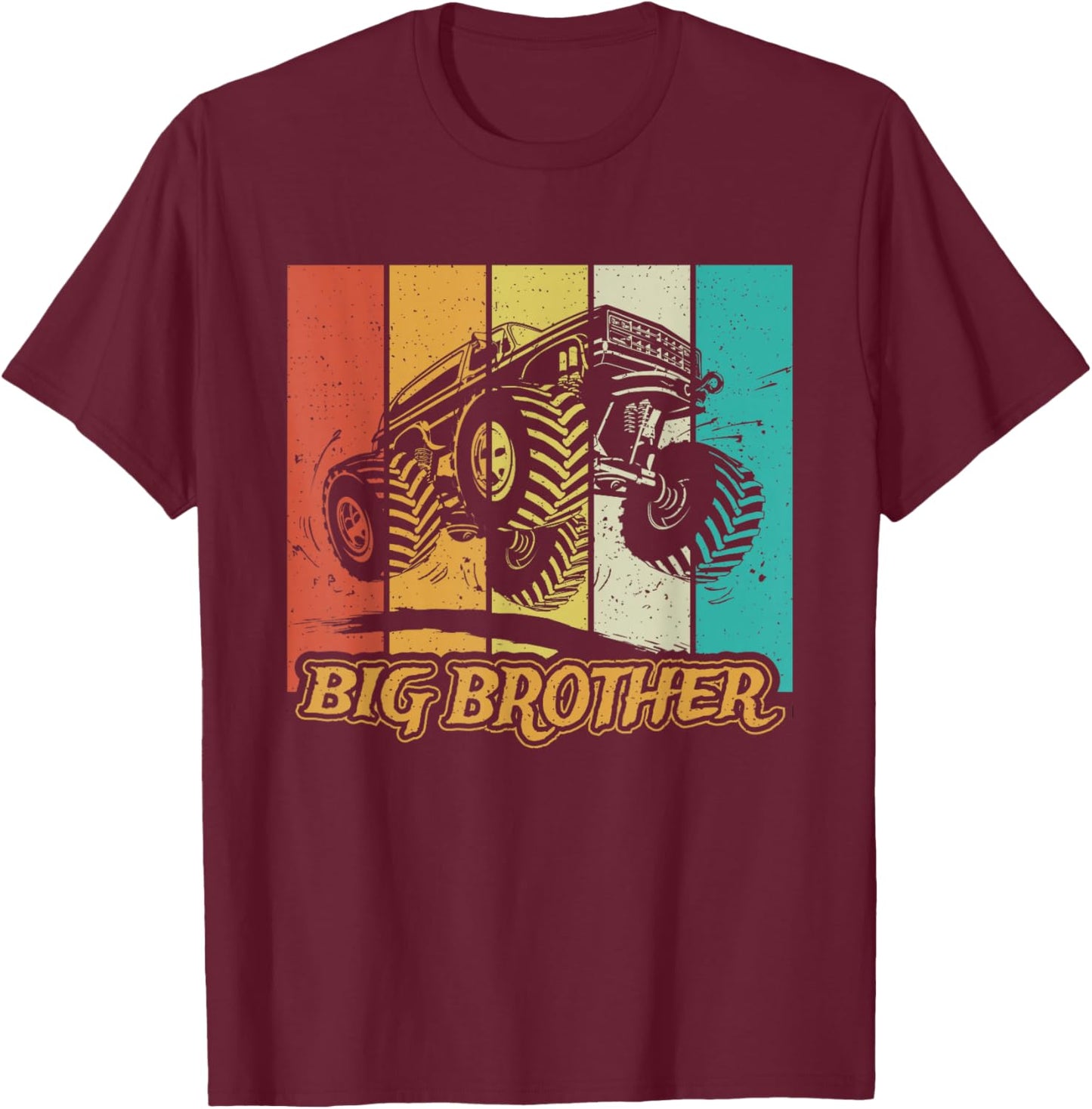 Im the Big Brother Monster Truck T-Shirt - T-Shirt | Maroon