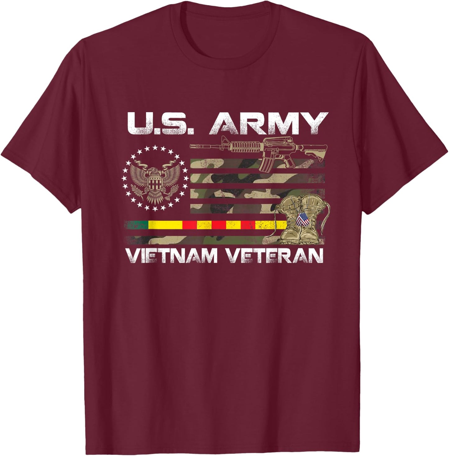 U.S. Army Vietnam Veteran , Vietnam Veteran Gift T-Shirt - T-Shirt | Maroon