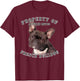 French Bulldog Brindle Owner Funny French Bulldog T-Shirt - T-Shirt | Maroon