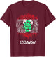 Lebanon Lion Lebanon Flag T-Shirt - T-Shirt | Maroon