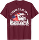 Proud Americamper USA Flag 4th of July RV Camper Camping Men T-Shirt - T-Shirt | Maroon